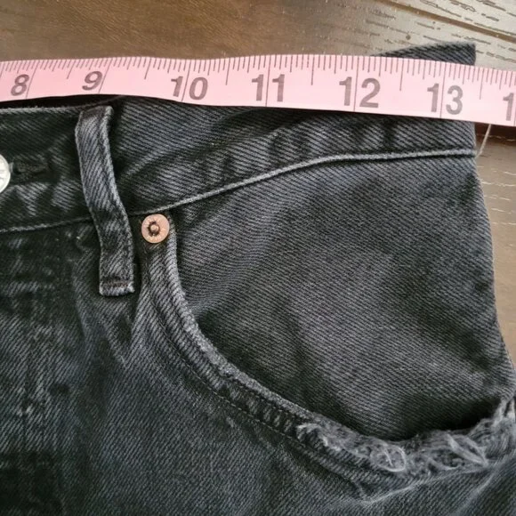 Agolde Wide Leg Flare Jeans - Washed Black - Picture 4 of 6